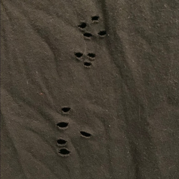 Torrid Black Tee with Vibrant Floral Design with Distressing Size 2 (plus) - Picture 4 of 5